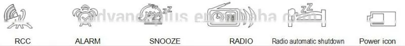 RCC Radio Clock with Display of Time, Date and Temperature