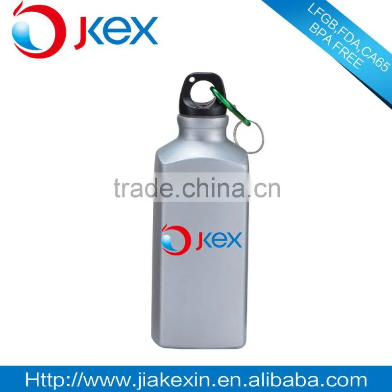 Outdoor camping aluminum square water bottle