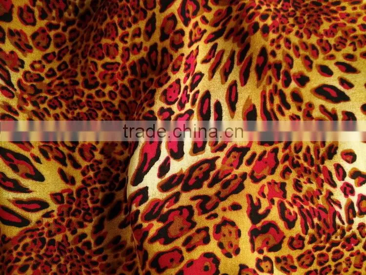 viscose fabric blouses with leopard fabric made in china