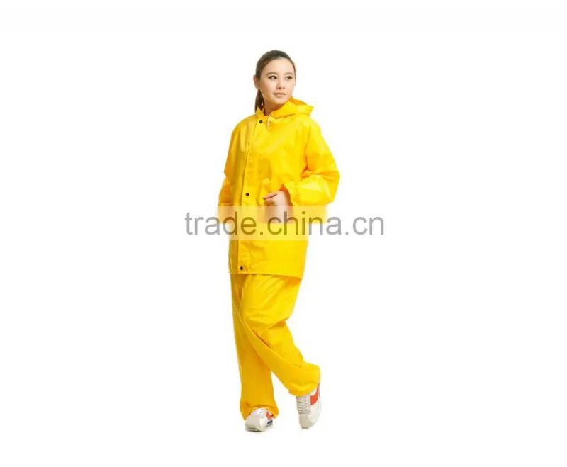 YANLI 100%waterproof,high quality yellow pvc vinyl raincoat