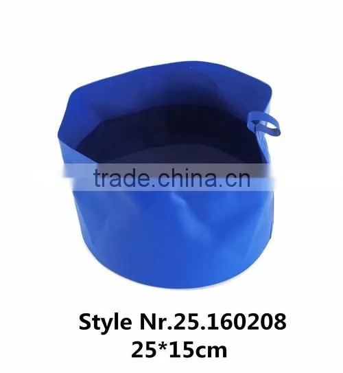 2016 folding bucket pvc tarpaulin fishing portable outdoor dustbin with two handles