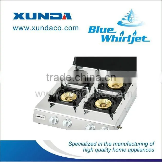 Hot selling restaurant use 4 burner gas stove with CE certified