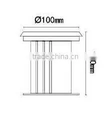 Professional Round &Square Cover Stainless stell Tempered Glass 10mm 3W Undergroud LED light IP67 2500K-6000k