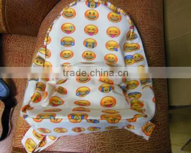 free sample Emoji backpack/emoji nal qq smile face canvas daypack backpack cool Cute Emoji Backpack Cool Kids School Backpack