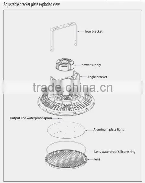 3D heatsink design ufo highbay industrial led lighting 150w 200w