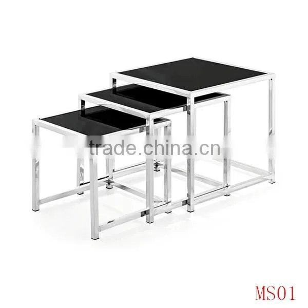 cheap small glass metal side table