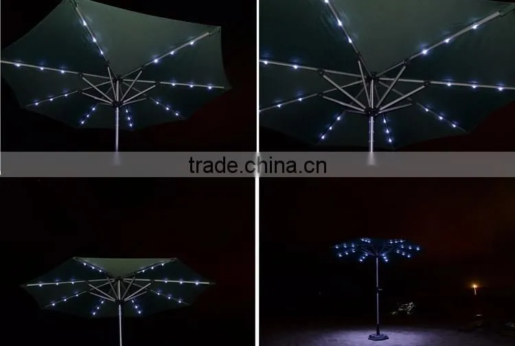 Beach Umbrella Hand Open Personalized Light Led Circular Roman Outdoor Umbrella