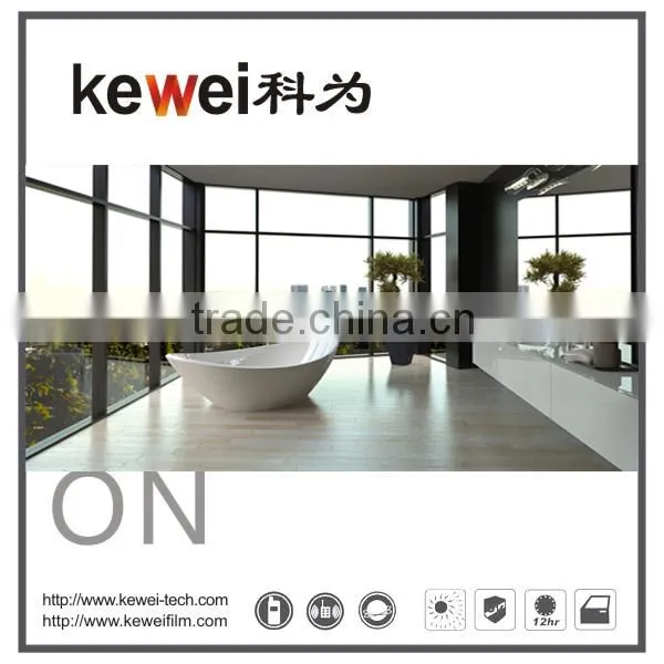 CE Certificated 6+6mm High-clear smart glass for bathroom, LCD Smart glass