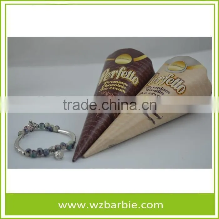 Food Grade Aluminum Foil Paper Sleeve For Ice Cream Cone