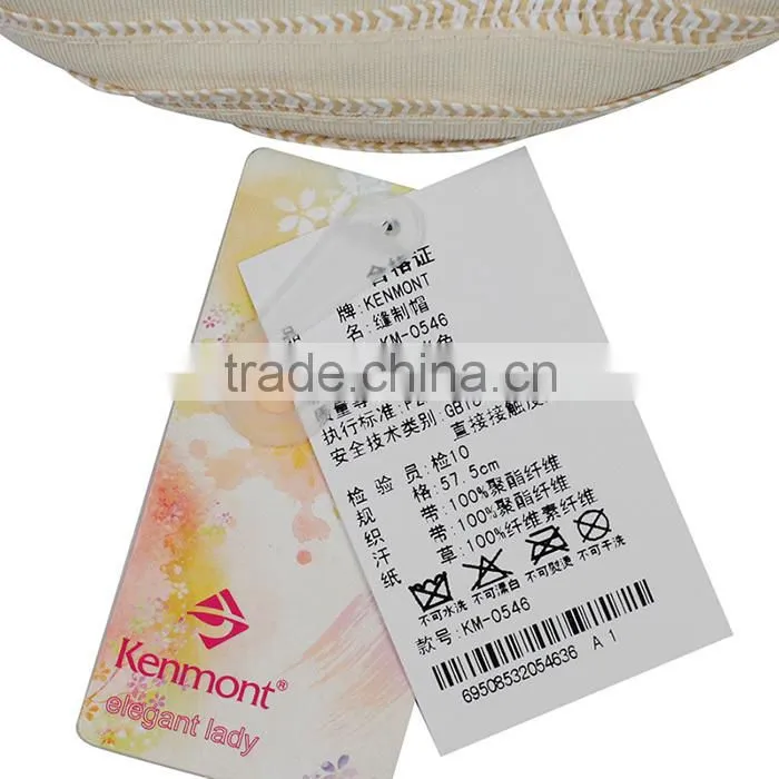 fashion flower decoration beige lady bucket hat and cap outdoors
