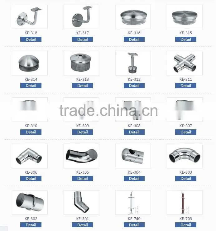 2016 HOT SALE stone stair railing / glass stair railing / modern railing stair at factory price
