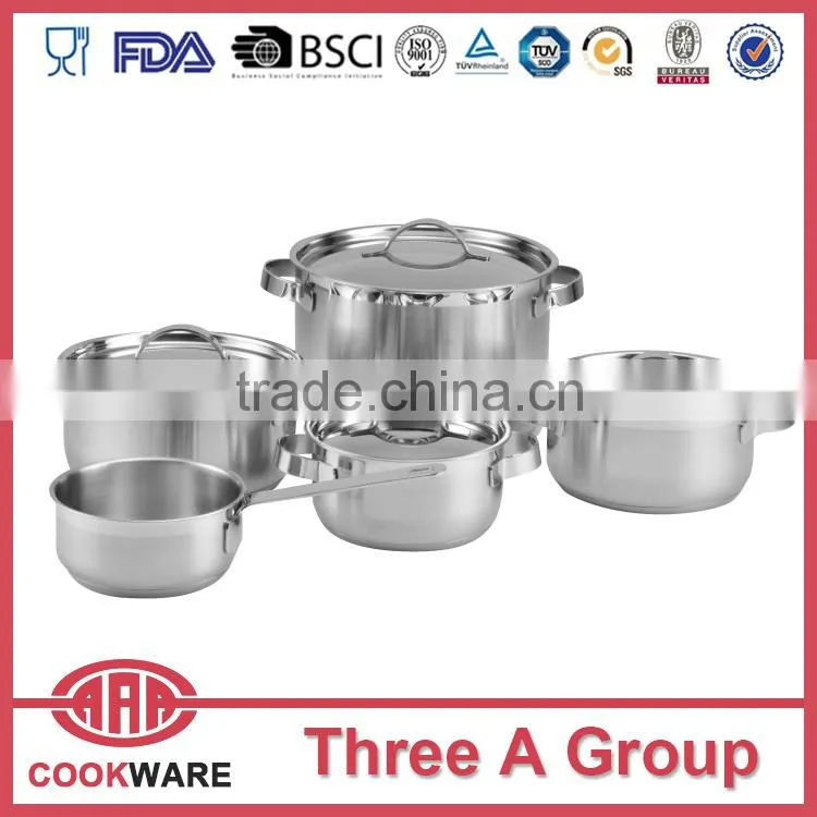 high quality 9pcs stainless steel cookware with induction bottom