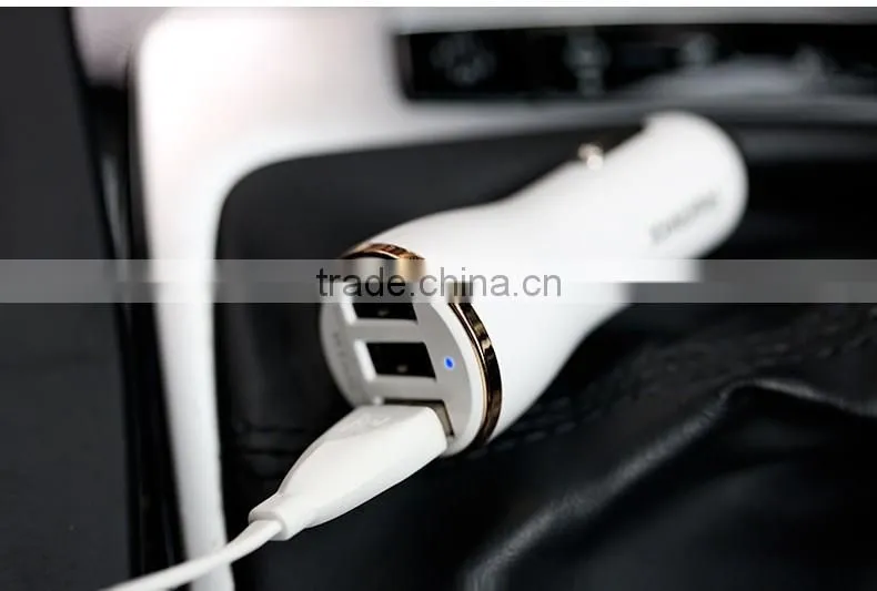 Original Remax Dolfin Series RCC-206 Car Charger LED Light 2.4A Dual USB Ports Universal Car Charger For IOS/Android TB-0244