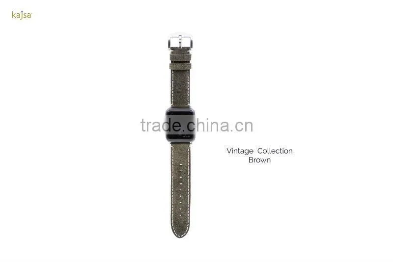 Original kajsa Vintage Collection Genuine Leather Watch Band Wrist Strap For 42MM Apple Watch MT-3968