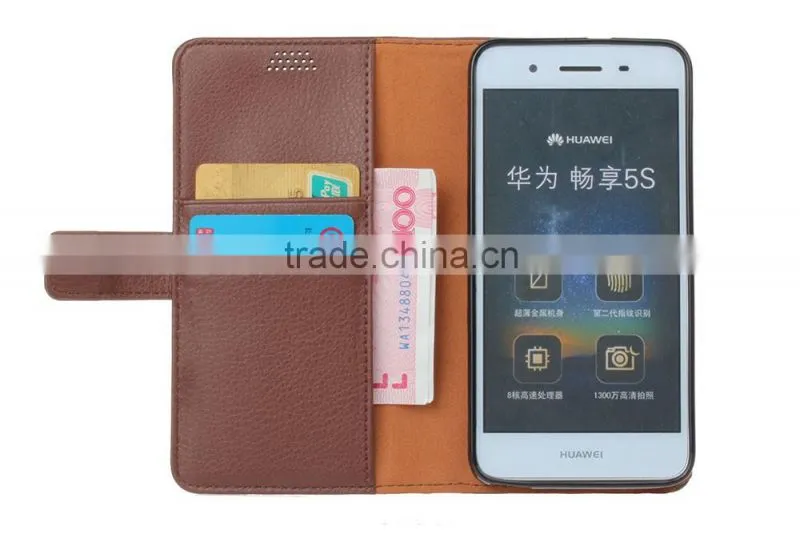MMT PU Leather Case for Huawei Enjoy 5s Litchi Grain Anti Shock with Card Holder Frame Flip Wallet Case for Enjoy 5s