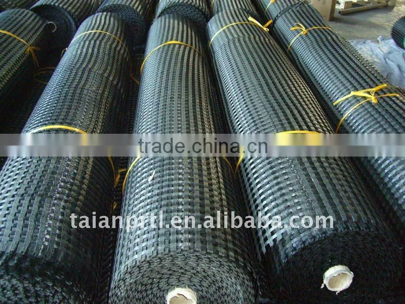 Short fiber Warp Knitted Polyester Geogrid