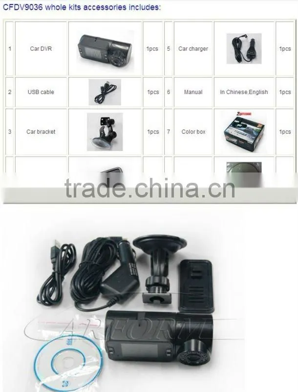 Car DVR driver recorder 720P HD