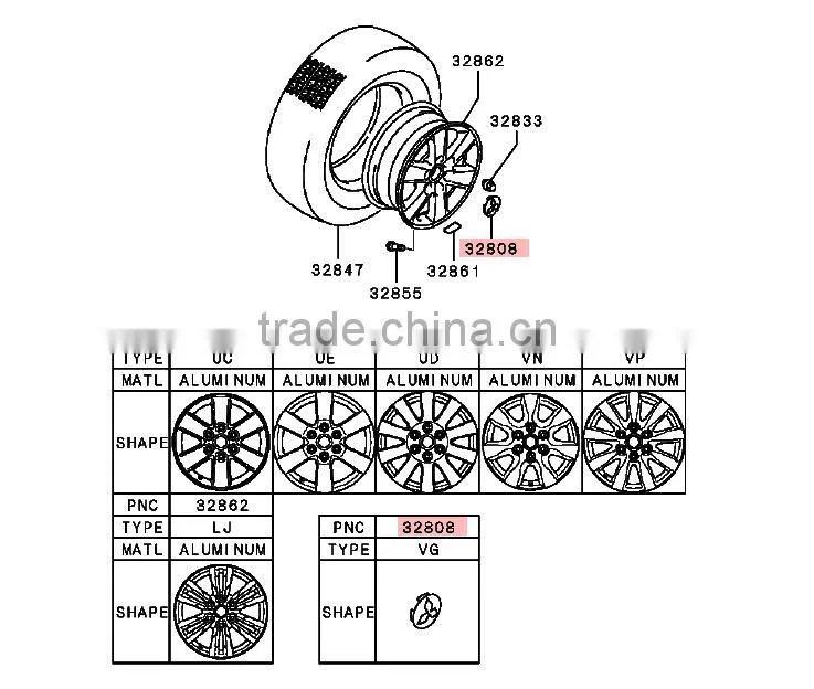 Centre Disc Wheel Cap For Mitsubishi Pajero Montero L200 Triton Outlander V87 V97 V98 K64T CW5W MN103370