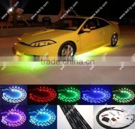 Under Car 2x 24" & 2x 36" 7 Color LED UnderCar Underbody Kit Neon Strip Lights