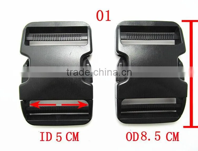 Black Plastic regulating buckle High Cost Performance Plastic Buckle for Bags&Belt in Different Sizes