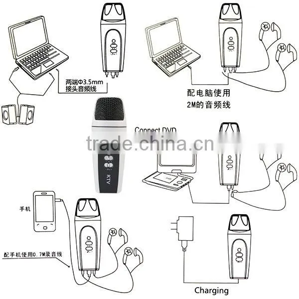Mini Pocket Cellphone Karaoke Player Home KTV Microphone Recorder