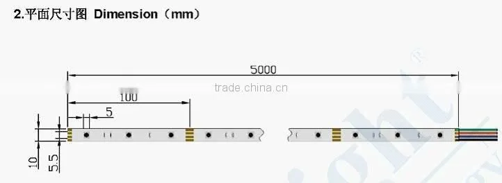 Waterproof 5050 RGB flexible led strip