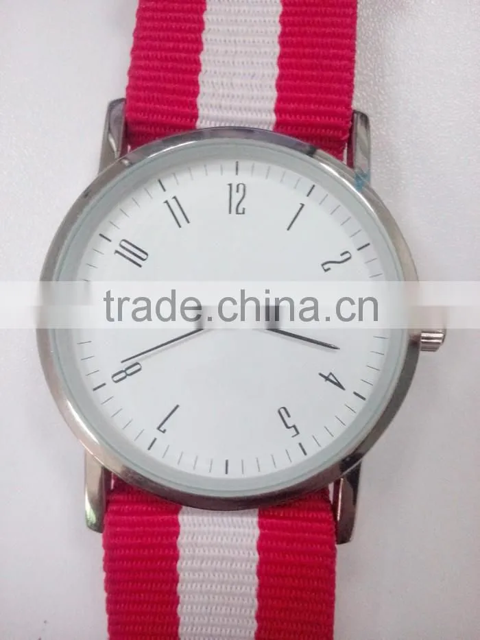 2016 hot fashion slim case nylon strap watch, minimalist watch face quality men's watch, stainless steel back men's watch