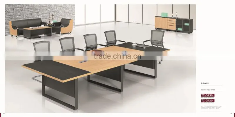 Luxury stainless steel MDF modular conference room table