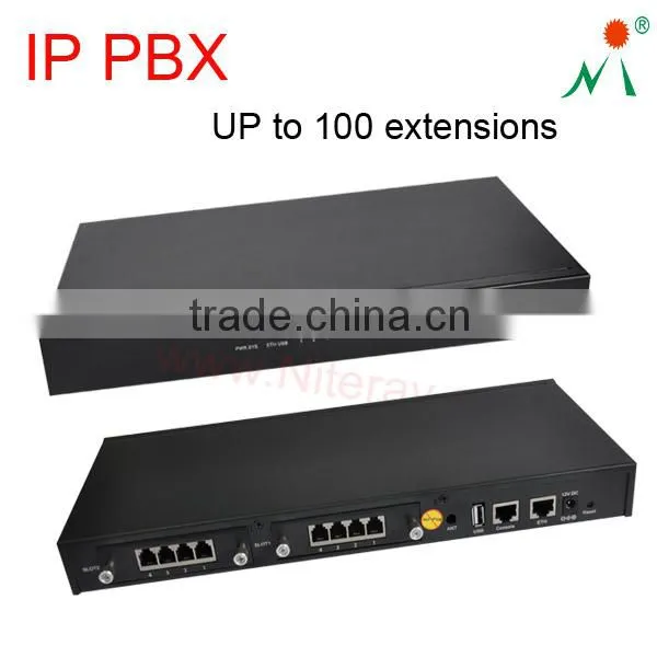 Hybrid ip pbx system for small and medium business support 100 IP Phone registers