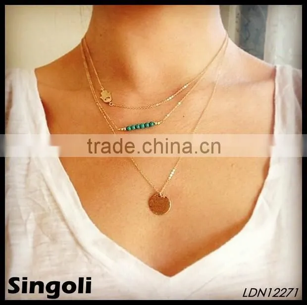Delicate Layered Necklaces, set of 4 Thin Gold Chain, 14K Gold Fill Dainty, Delicate Necklace Set by Layered