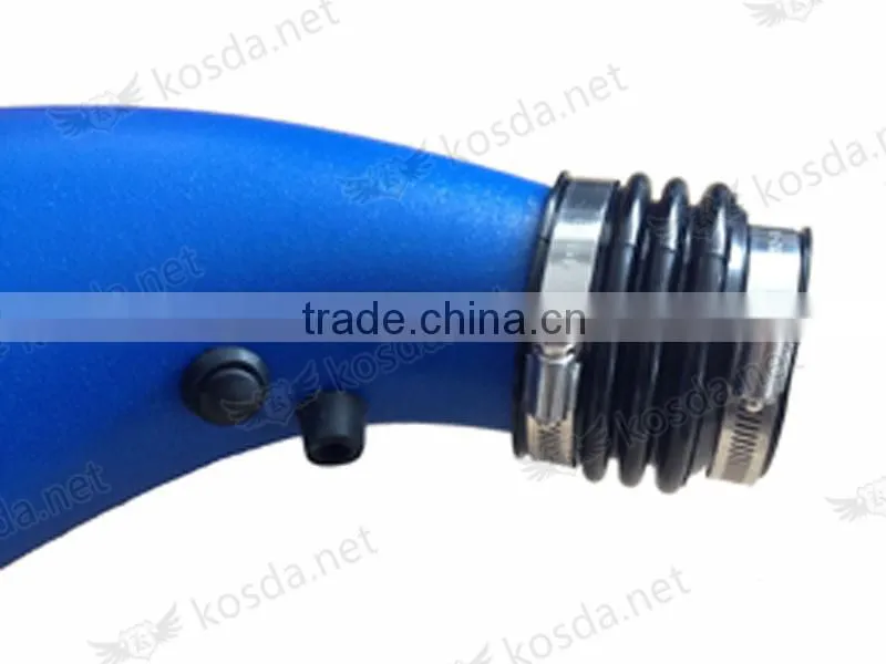 Universal plastic intake tube, blue/red cold air intake kits
