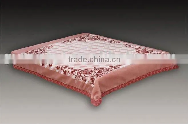 100% ployester printed raschel-knitted special-carving blanket