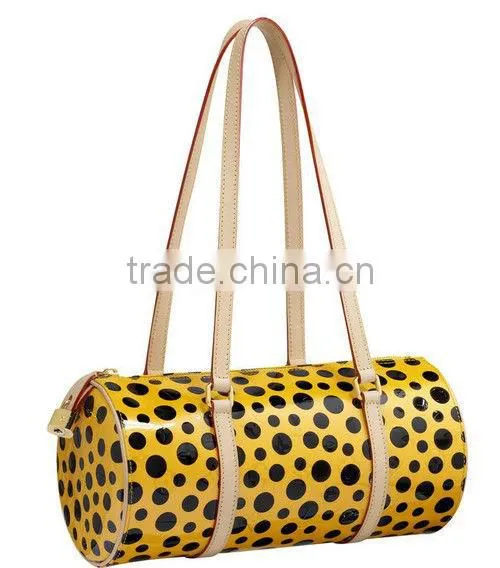 2013 new designer dots leather ladies handbag,hot imported handbags from china