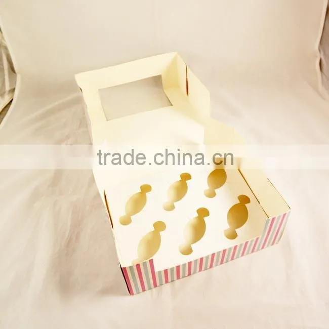High quality 6 pcs cup cake box
