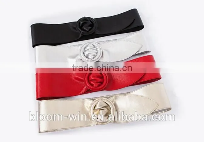 Simple Bowknot belts adjustable buckle belt for women