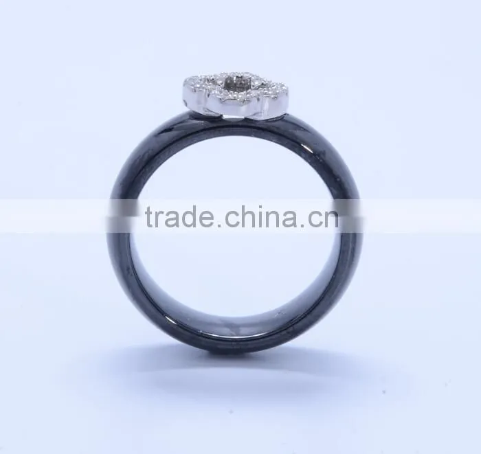 best products for import new hot design ceramic zircon ring black ring