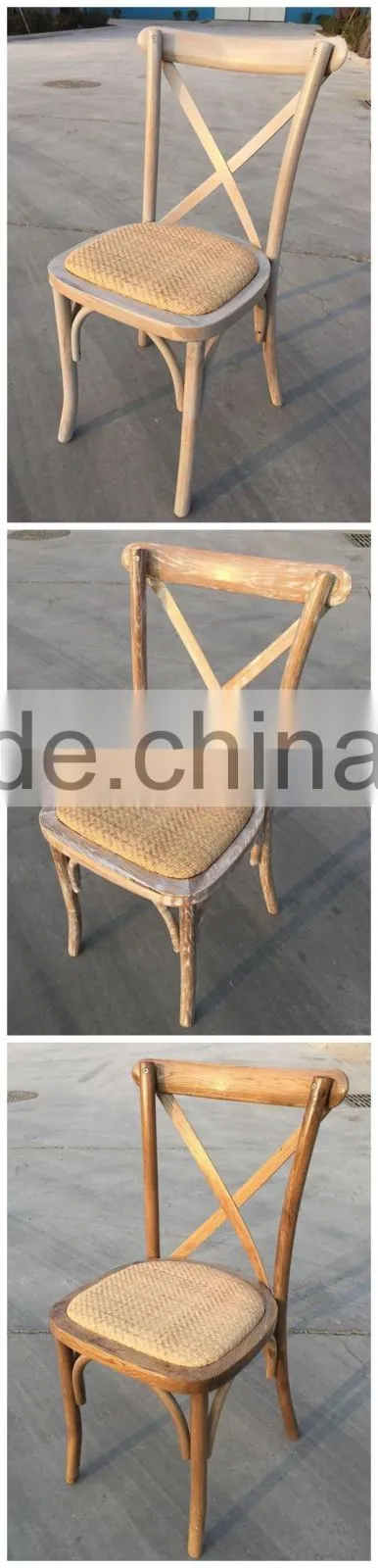 wooden oak wood antique cross back chair
