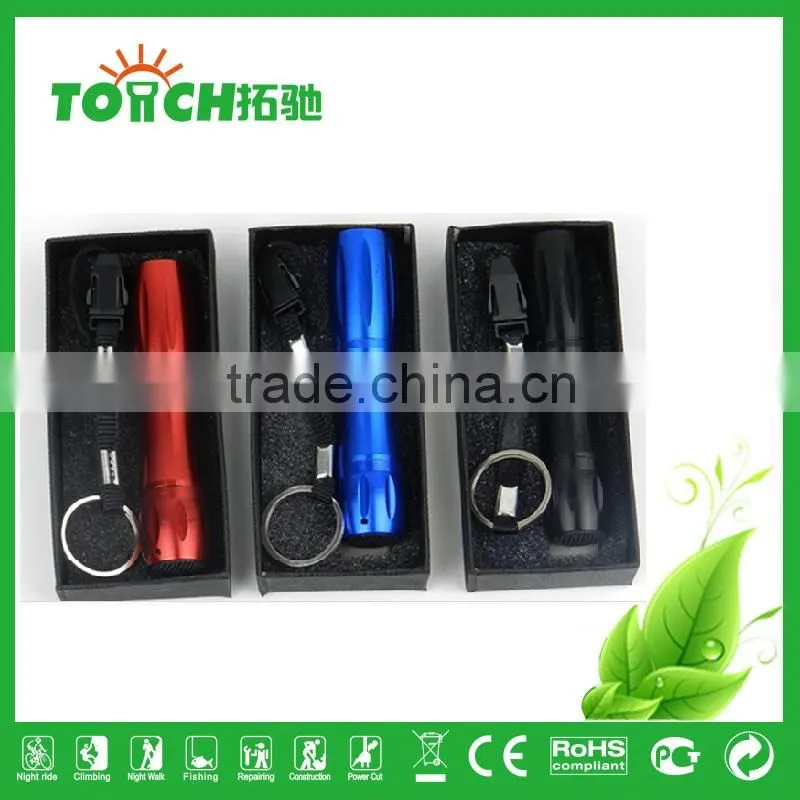 promotion led aluminum flashlight mini portable 1w flashlight for AA battary cheap falshlight for emergency flashlight