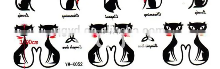 2015 most popular sexy cat tattoo sticker