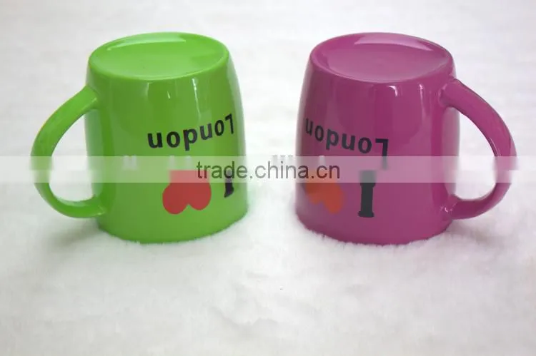 Porcelain insulated mug saida colourful coffee mugs