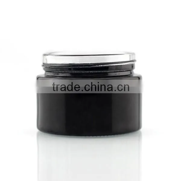 empty glass jar of skin cream