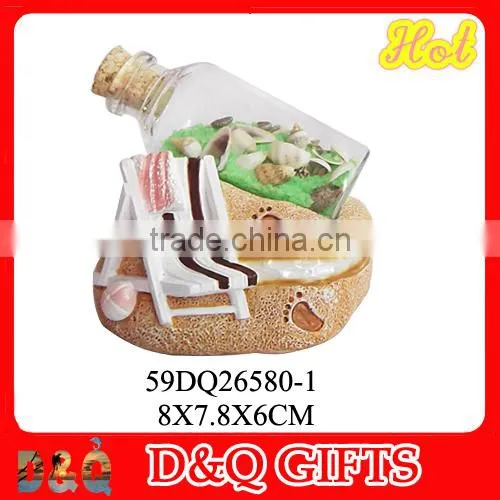 2015 beach souvenir resin sand bottle