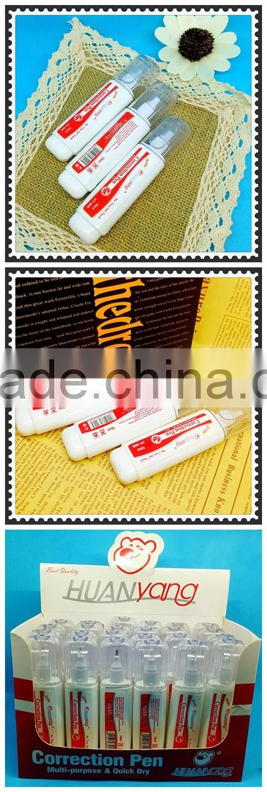 yiwu pen correction liquid pen in fluid corrector HY-606