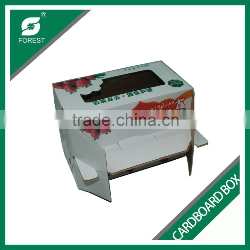 CARDBOARD PACKING BOX FOR STRAWBERRY CORRUGATED PACKING BOX WITH HANDLE
