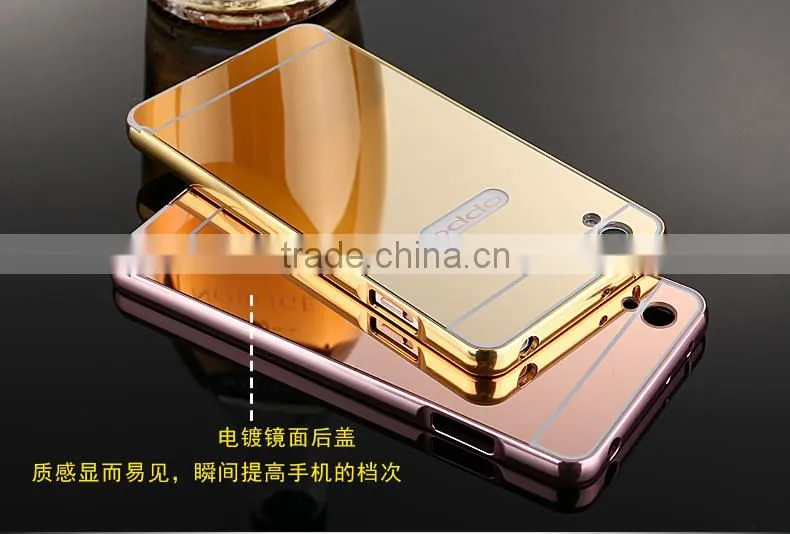 Wholesale Mirror Metal Aluminum Bumper Back Case Cover Cell Phone Case Wholesale Magnetic Phone Case For OPPO A33
