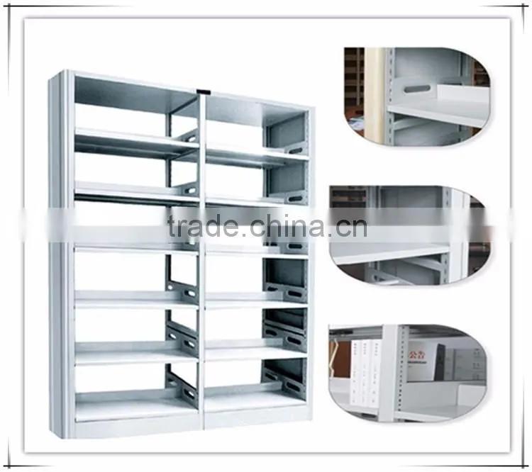 Steel double-column double-side bookshelf