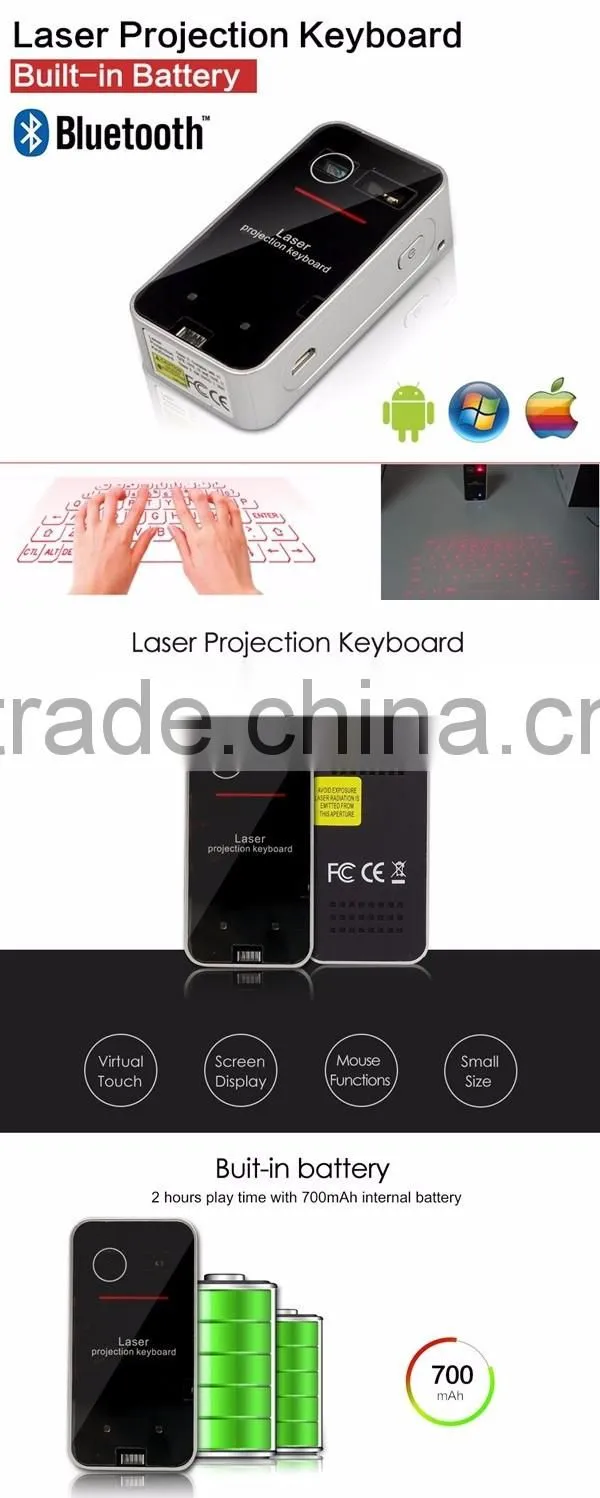 Bluetooth Mini portable Virtual Laser Projection keyboard and mouse for Android iPhone mobile phone Tablet