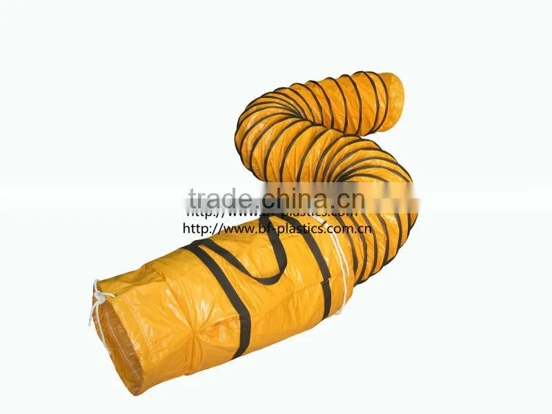 Portable fire resistant PVC air conditioner insulated round ductwork