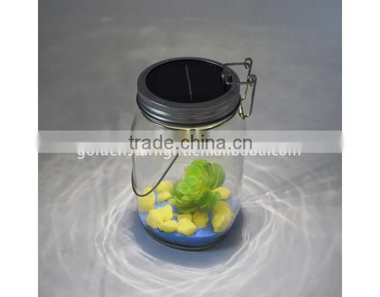 High Grade Mason 4 Led Mgnetic Handle Solar Glass Sun Jar