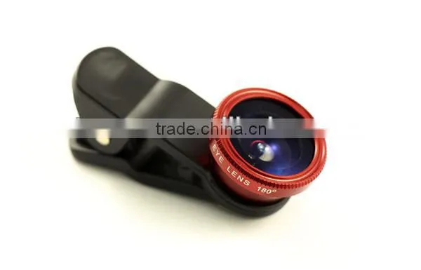 Fisheye Lens,3-in-one Universal Clip Lens For Mobile Phone/Notebook PC/Ipad